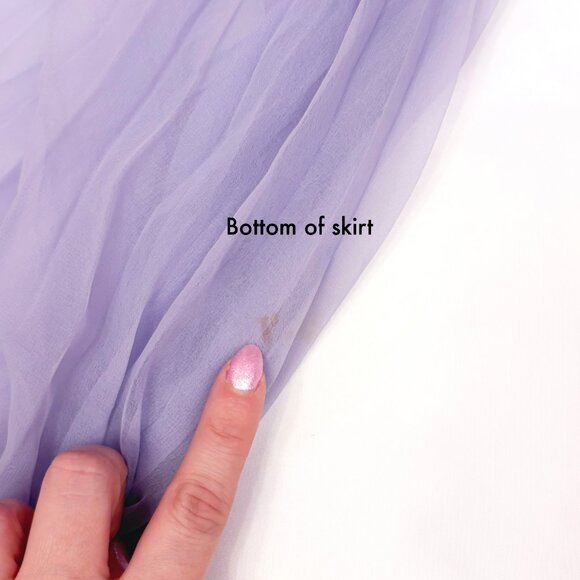 Vintage purple knife-pleat ruffle maxi dress AS-IS size Small - Picture 11 of 15